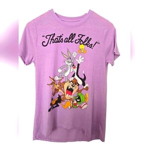 Warner Bros. Looney Tunes Purple T-Shirt Size M